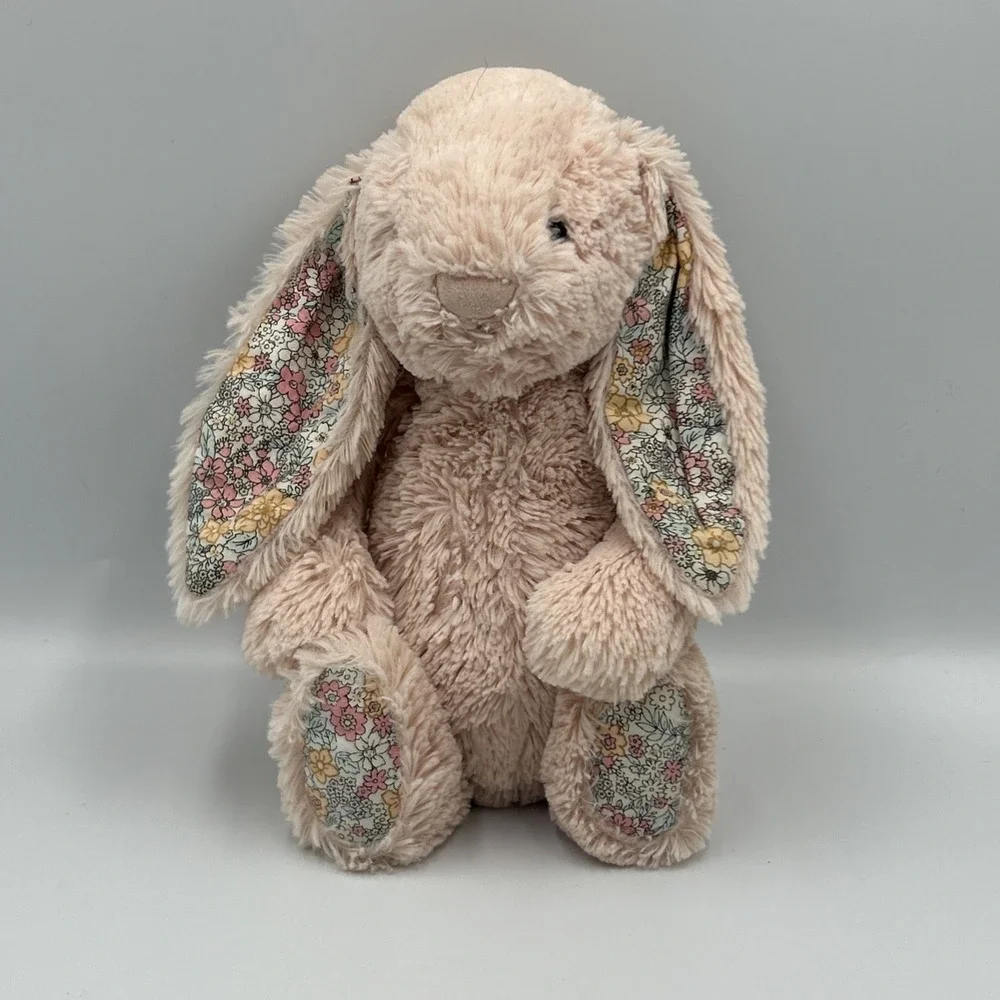 JellyCat Medium Tessa Blossom Bunny London Light Pink Plush RARE‎ RETIRED VHTF